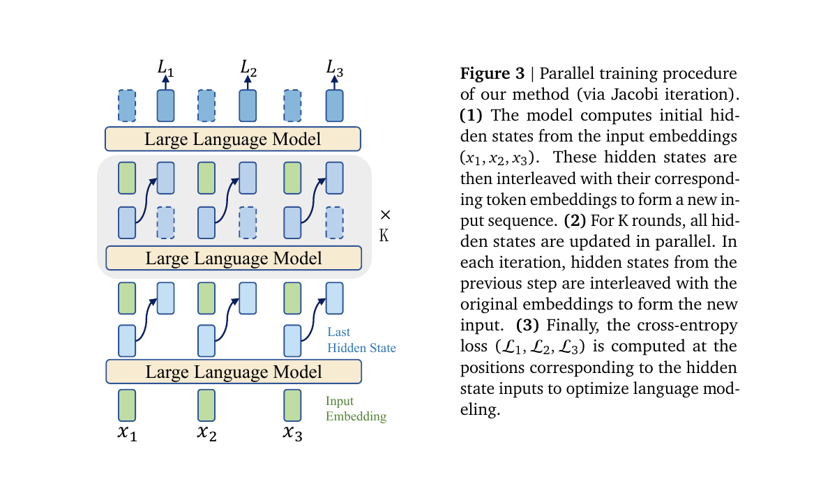 PonderLM-2 architecture and parallel training
